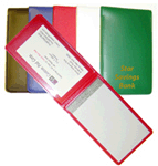 Black, Navy, Royal Blue, White, Green Sealed Vinyl Notepad Jotters